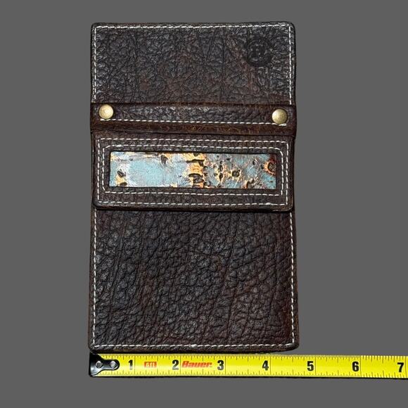 Handcrafted Leather Arrow Pocket Quiver Turquoise Inlay Traditional - Picture 11 of 13